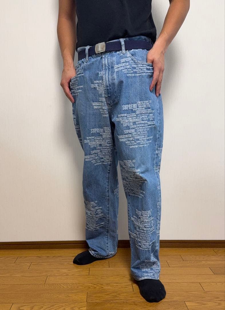 パンツ Supreme Trademark Jacquard Baggy Jean