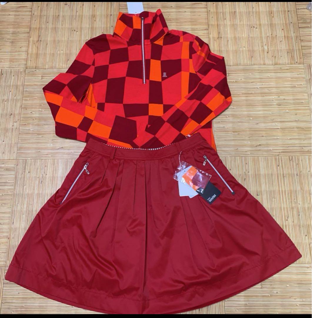 新品38 ランバンLANVIN ハーフジップシャツ&HEAT NAVNスカート❣️