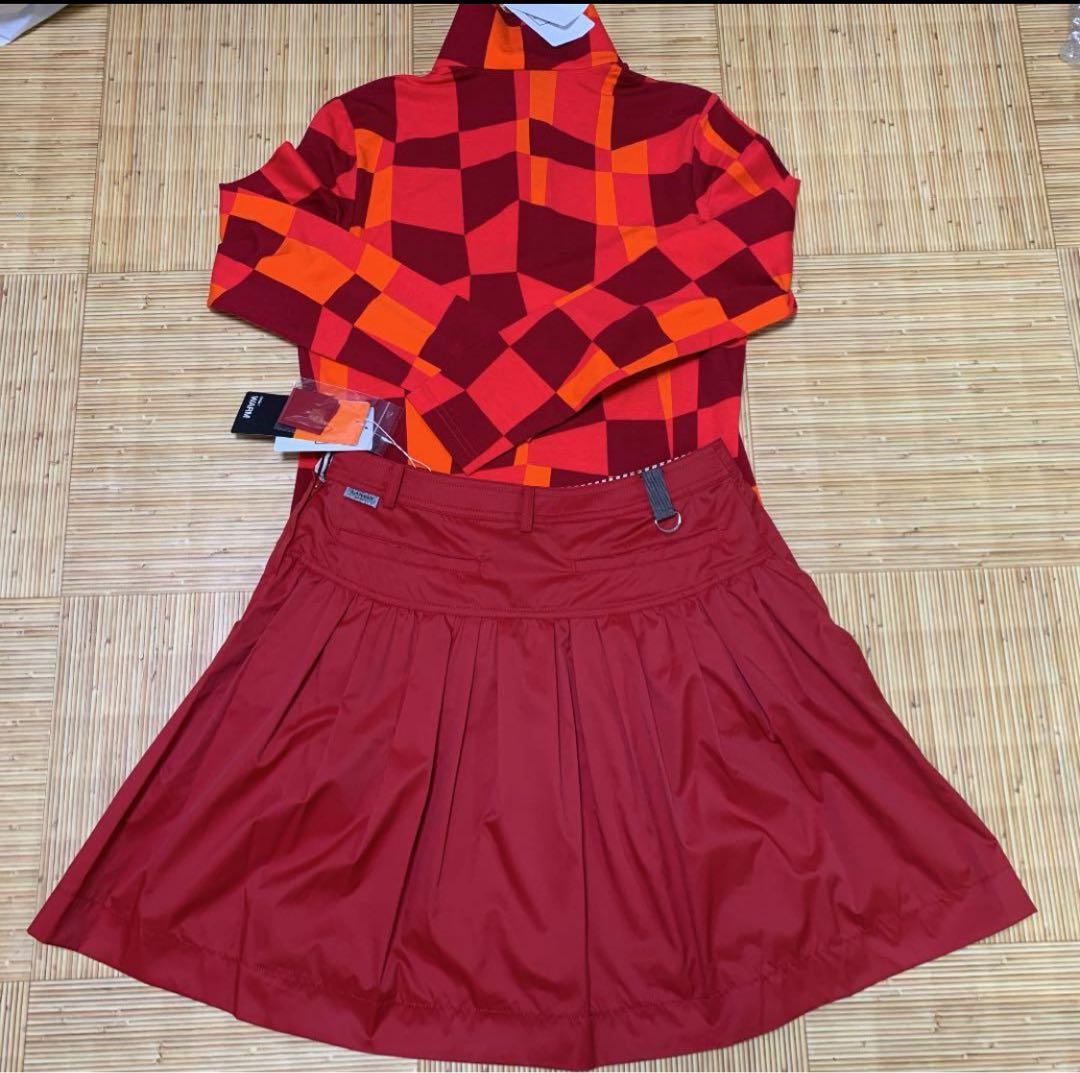 新品38 ランバンLANVIN ハーフジップシャツ&HEAT NAVNスカート❣️