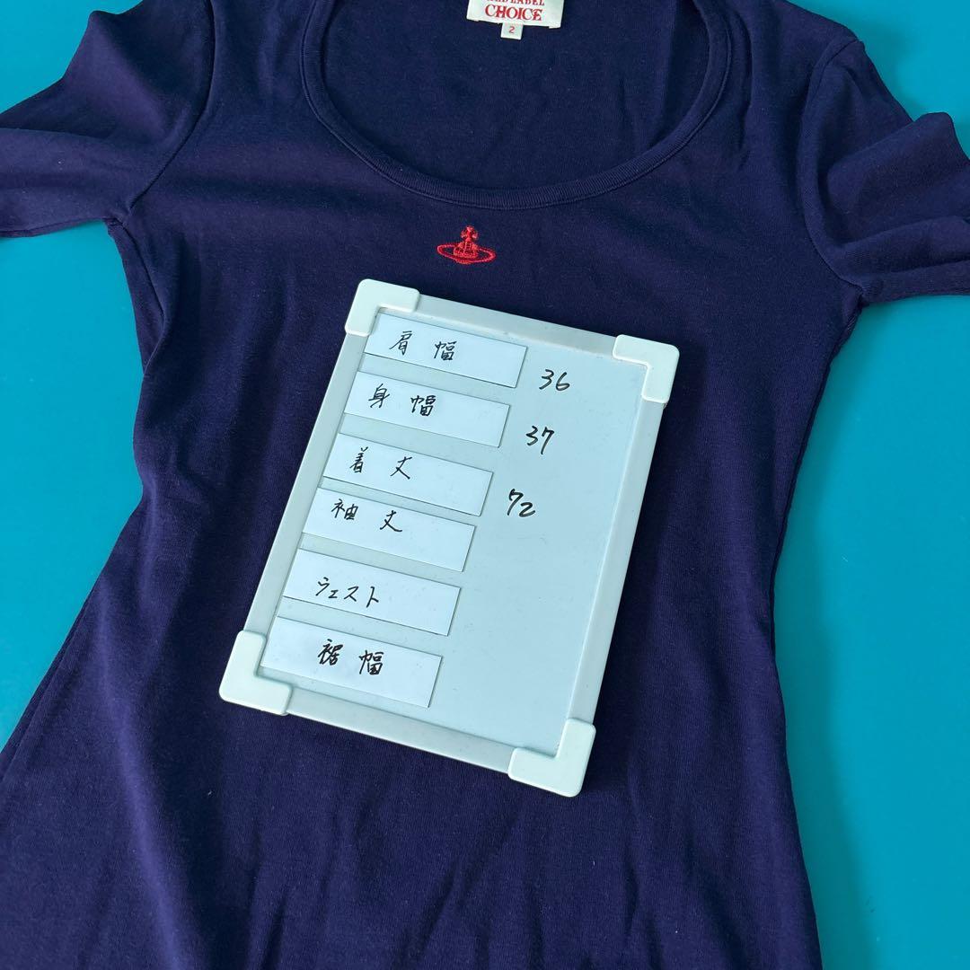 1502 ヴィヴィアンウエストウッド 紫の長袖カットソーミニワンピース