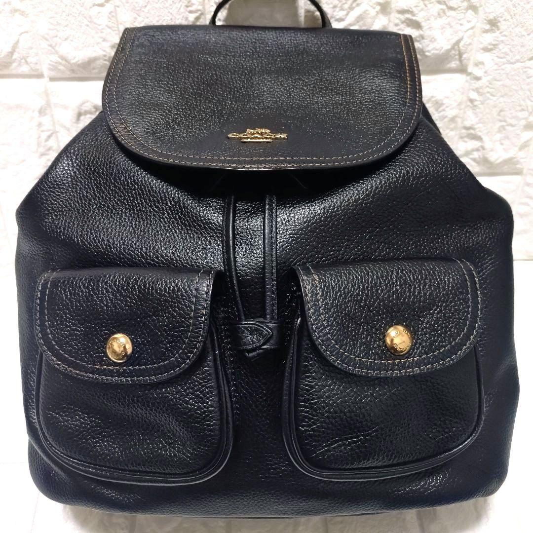 jjv3v 様専用 希少 極美品 COACH 6145 リュック 黒 レザー - メルカリ