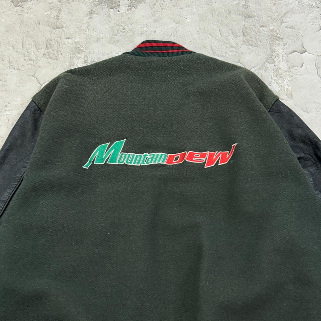 ぽ*ん様 USA製　HOLLOWAY　マウンテンデュー　企業　スタジャン　古着