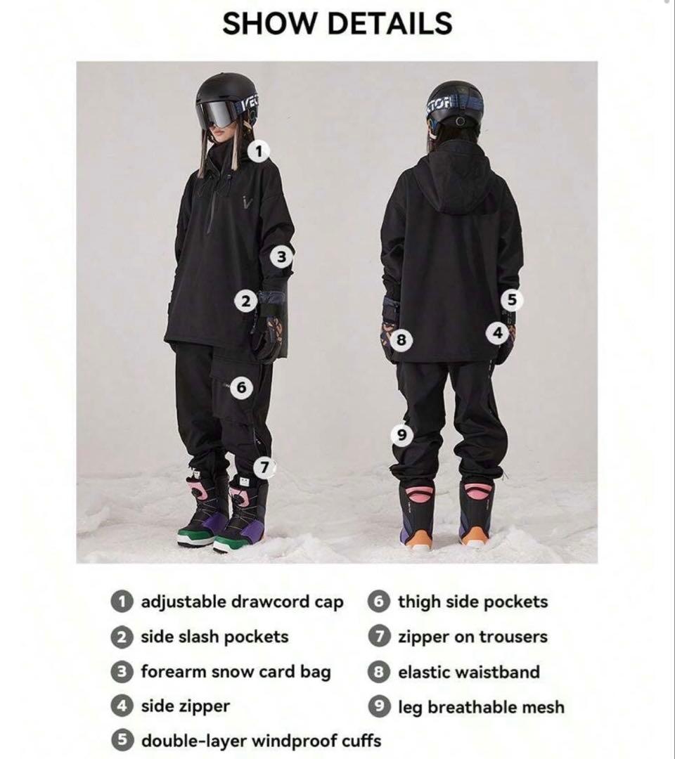 完売品 3点 セット ゴーグル ウェア 上下 白 スキー スノーボード スノボ