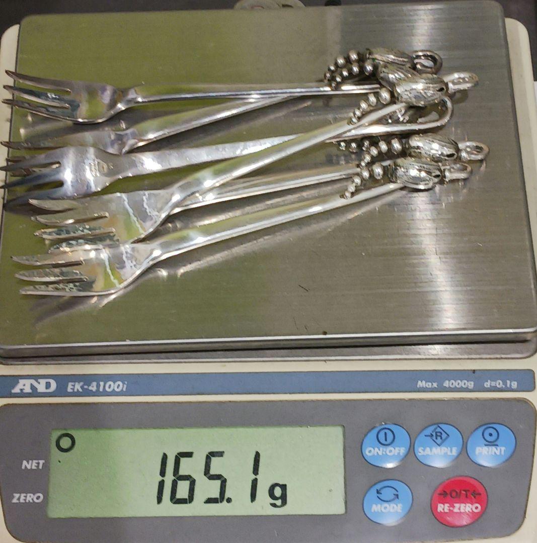 Y2129 ジョージジェンセン ブロッサム 925 オイスターフォーク6本 ma