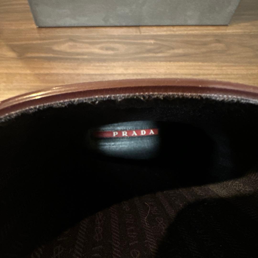 ⭐︎レアPRADA レインブーツ　長靴　サイズ38 ボルドー　本物⭐︎