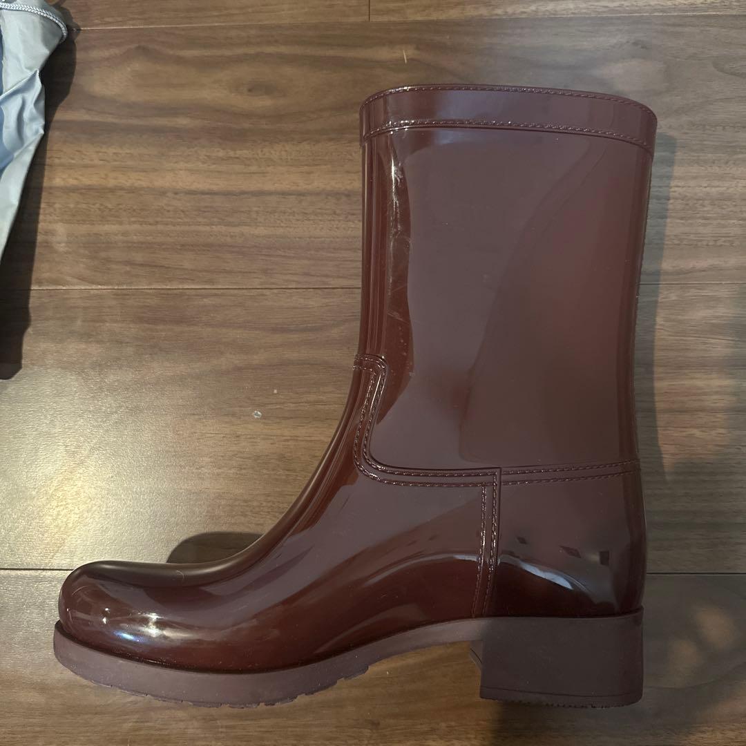 ⭐︎レアPRADA レインブーツ　長靴　サイズ38 ボルドー　本物⭐︎