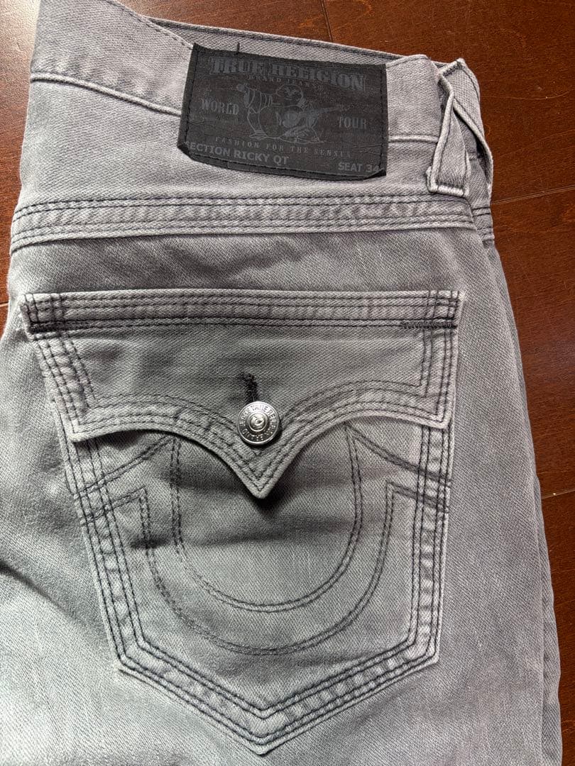 トゥルーレリジョン RICKY QT 29インチ　グレー　ストレート⑦