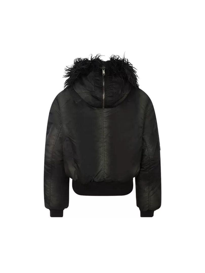 Y2K fur bomber down Parker フライトジャケット