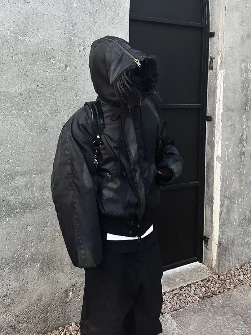 Y2K fur bomber down Parker フライトジャケット