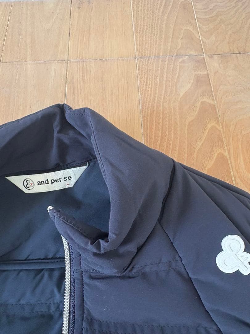 and per se ネイビー ノースリーブワンピース