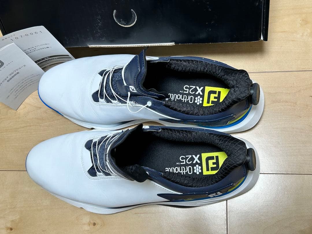 極美品！ 2025.10月購入 フットジョイ プロSLX ボア ゴルフシューズ