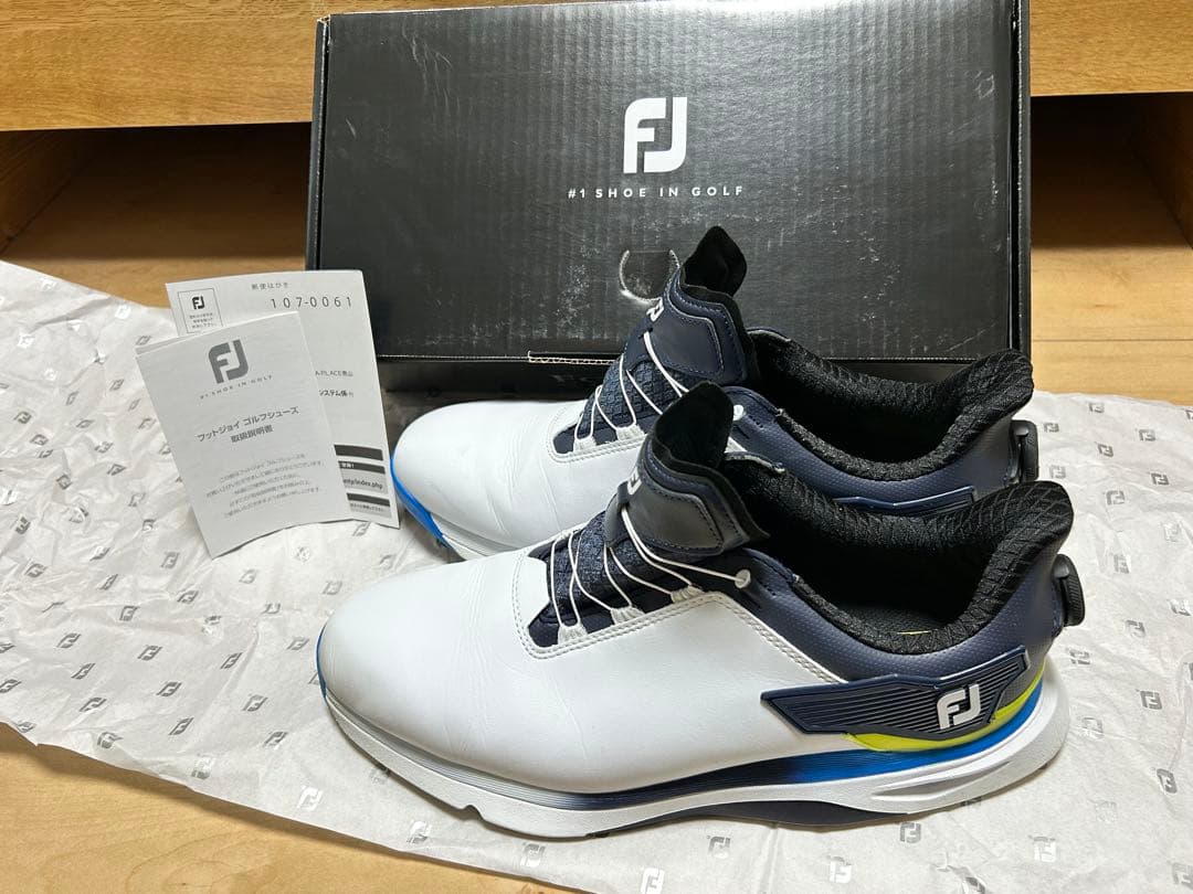 極美品！ 2025.10月購入 フットジョイ プロSLX ボア ゴルフシューズ
