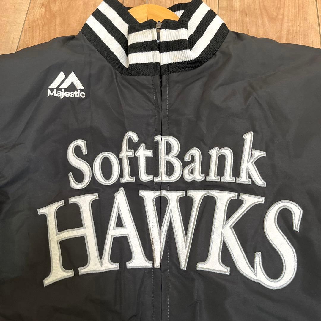 福岡 ソフトバンク ホークス スタジャン マジェスティック サイズ L