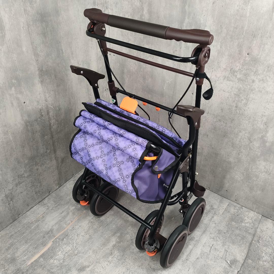 【迅速発送】幸和製作所 SLT08 カゴノア L パープル シルバーカー　花柄