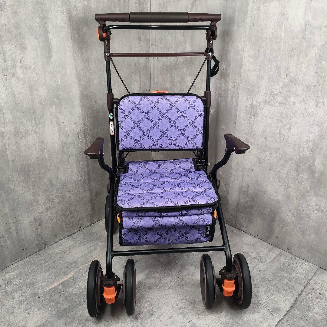 【迅速発送】幸和製作所 SLT08 カゴノア L パープル シルバーカー　花柄