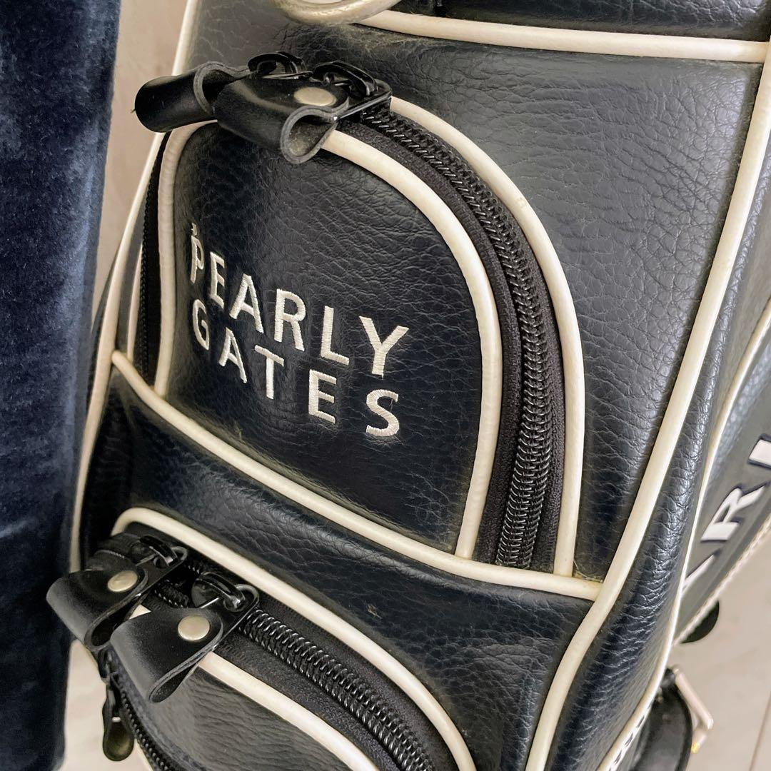 正規品　パーリーゲイツ　キャディバッグ　3点式　ネイビー　ショルダーパット付