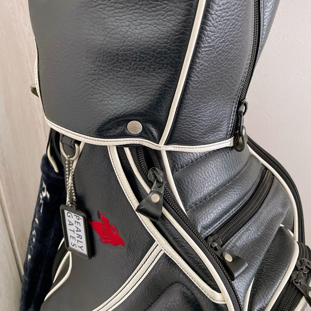 正規品　パーリーゲイツ　キャディバッグ　3点式　ネイビー　ショルダーパット付