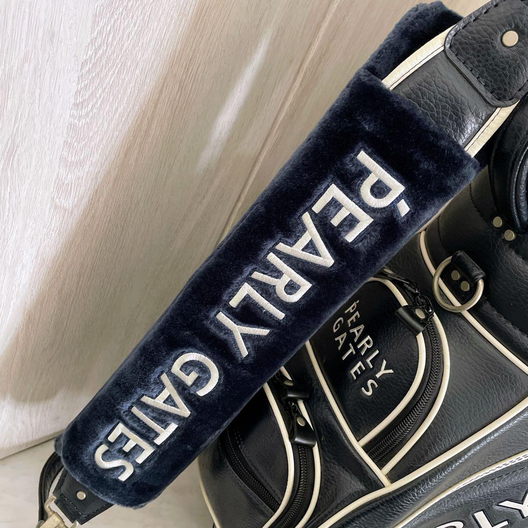 正規品　パーリーゲイツ　キャディバッグ　3点式　ネイビー　ショルダーパット付