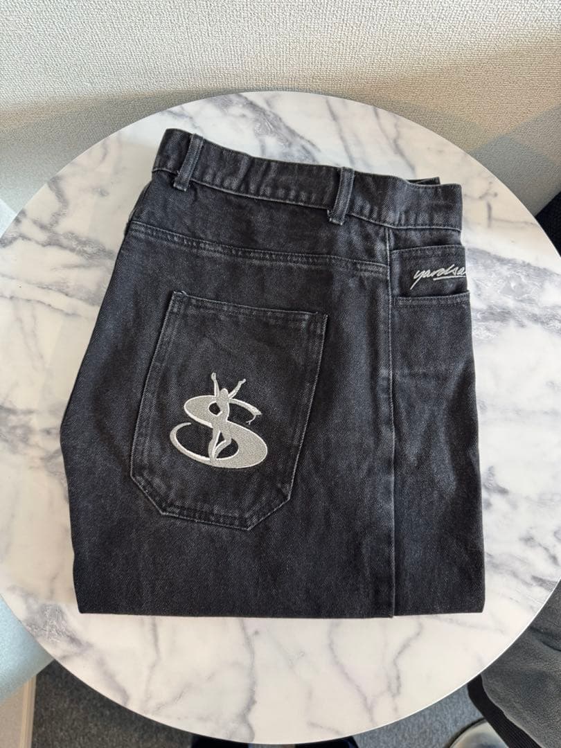 YARDSALE ブラックデニム S