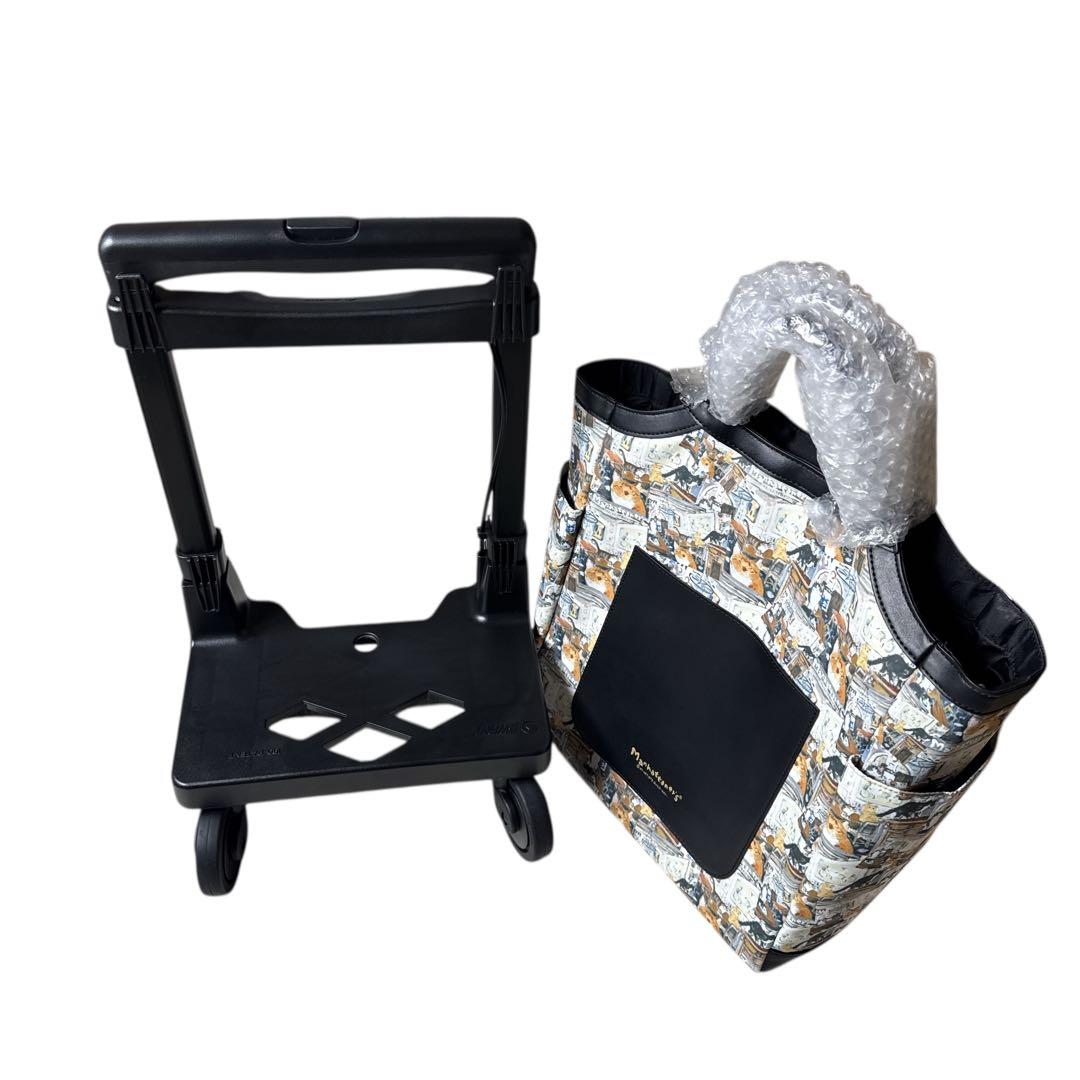 未使用級 スワニー マンハッタナーズ キャリーバッグ 4輪カート 猫柄 軽量