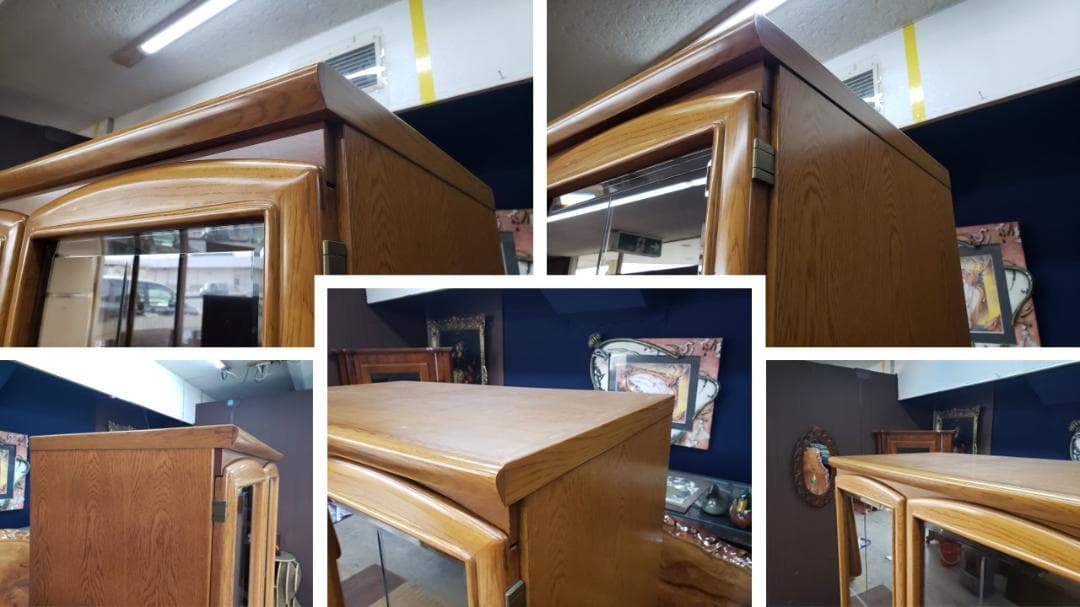 a21 美品 タケトミ 家具 照明付き 書棚 キャビネット