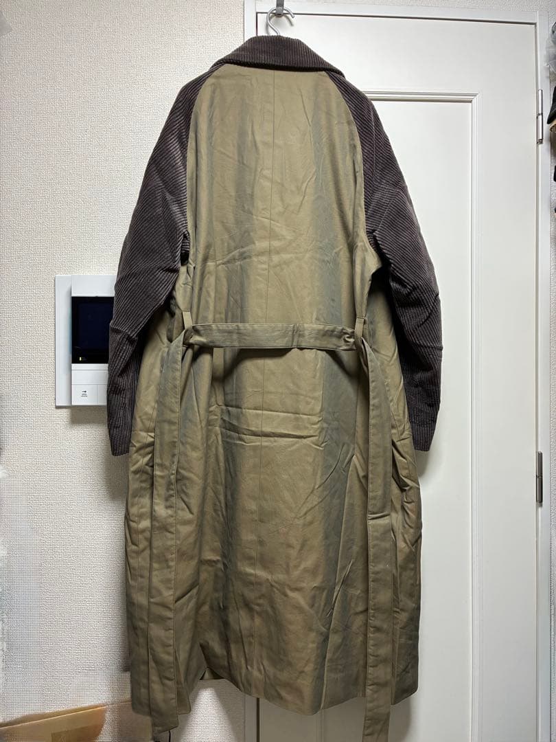 メゾンスペシャル 異素材 コンビ シャンブレーギャバ オーバー ダブル