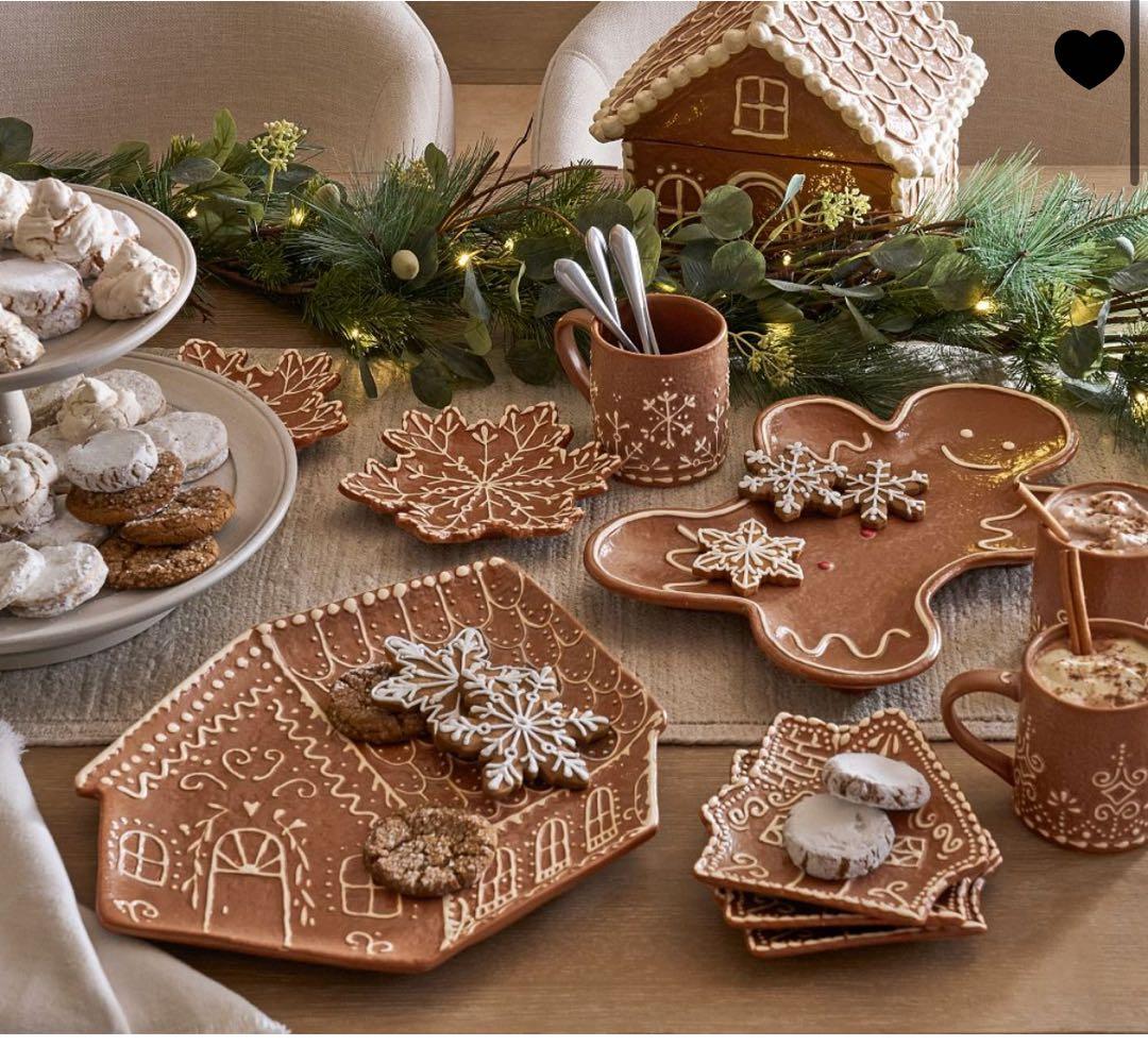 pottery barn ジンジャーブレッドハウス ビッグプレート - メルカリ