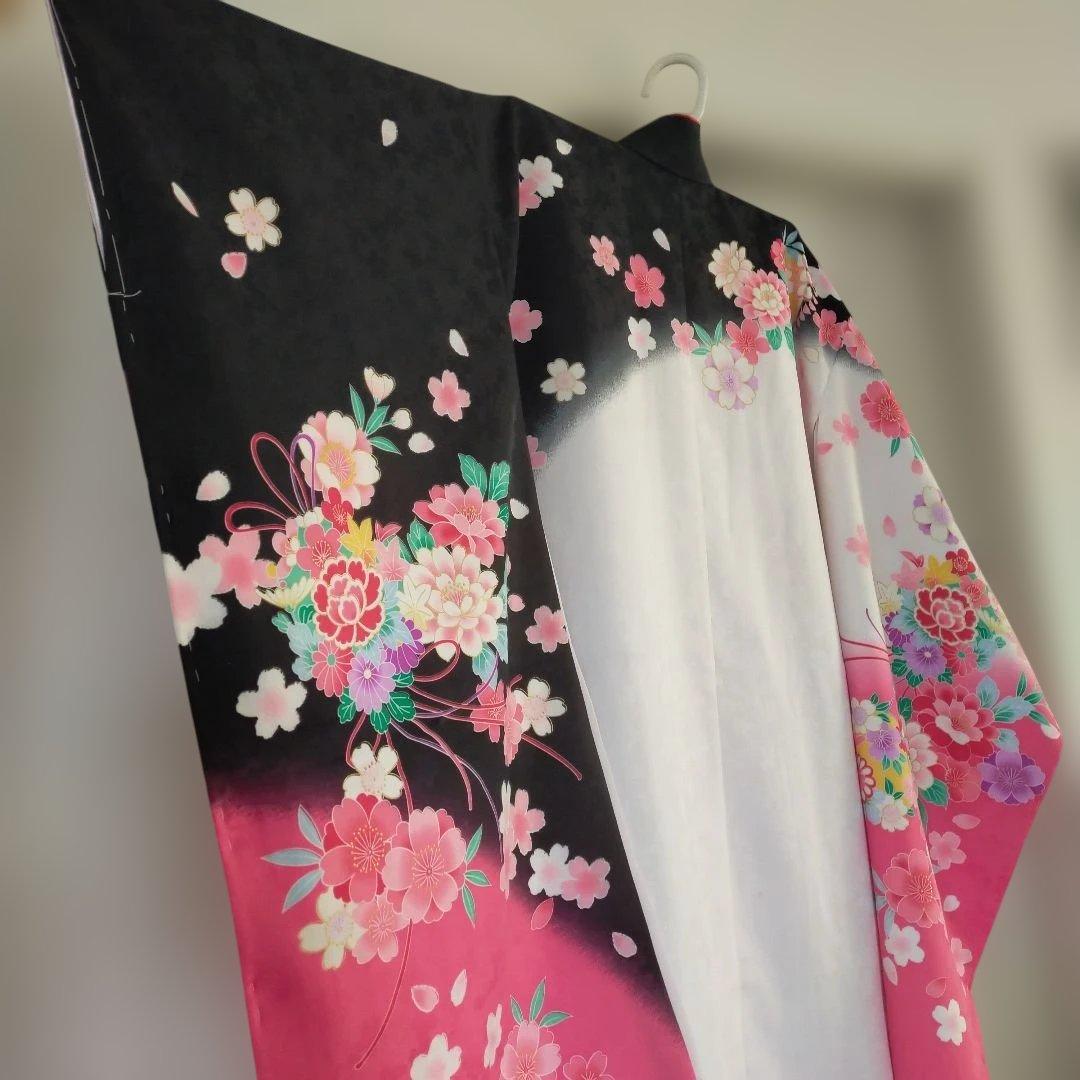 七五三　7歳　女の子　着物　草履18cm