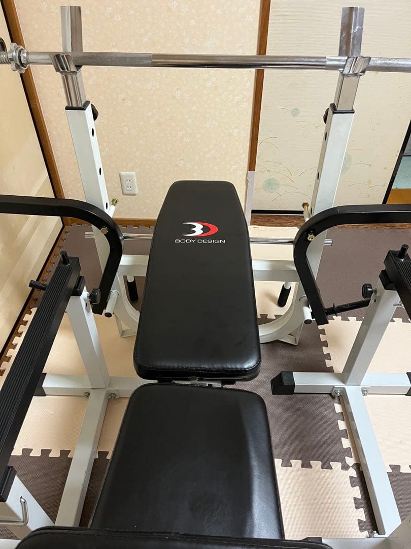 BODY DESIGN トレーニングベンチ バーベル　セーフティーバー引取り限定