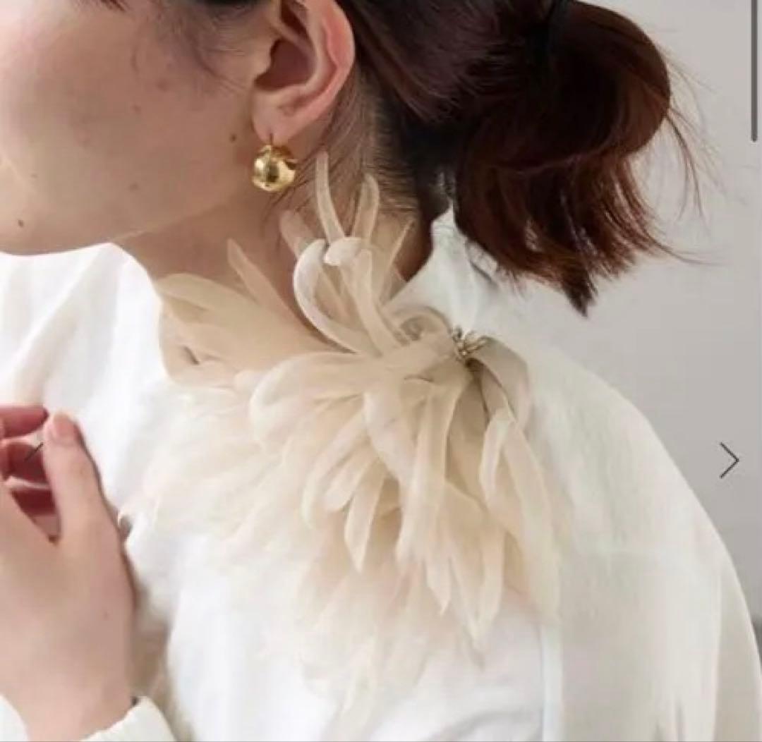 ★入手困難★VERMEIL par iena シルクオーガンジーコサージュ