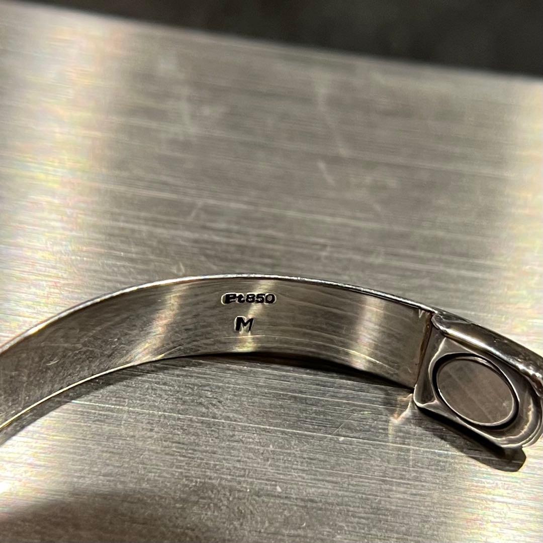 磁気 PT850 プラチナ ブレスレット バングル 16.5g 美品