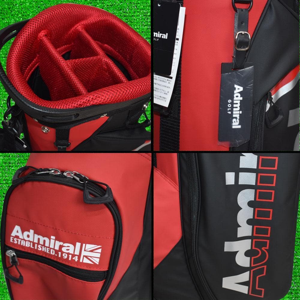 M*A様 アドミラル スタンド式 キャディーバッグ８.５型【レッド/ブラック】新