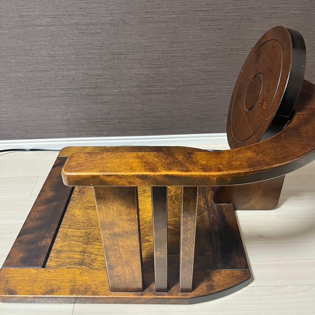 希少 星野民藝 座椅子 二脚セット 民芸家具 無垢材 和家具