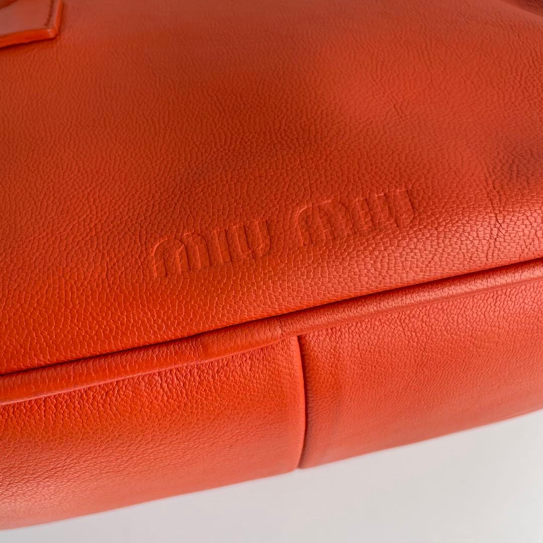 ✨極美品✨　MIUMIU ハンドバッグ　レザー　アーカイブ　オレンジ　y2k