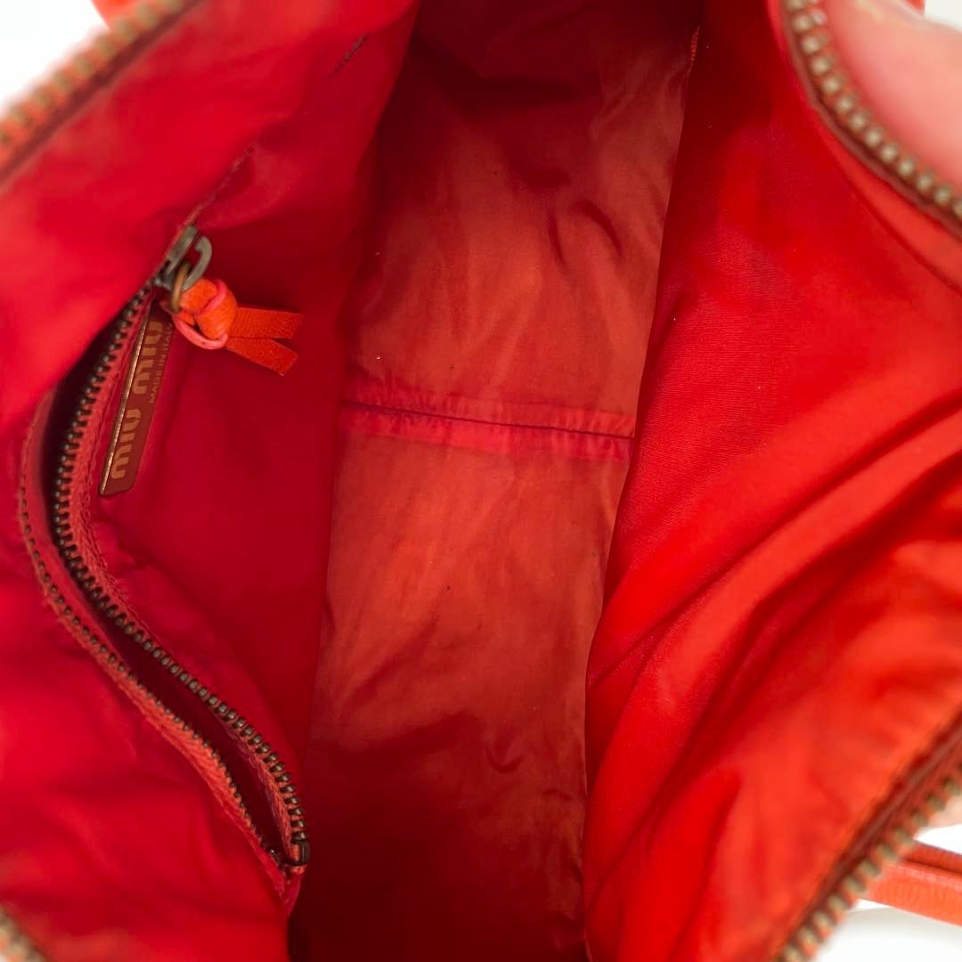 ✨極美品✨　MIUMIU ハンドバッグ　レザー　アーカイブ　オレンジ　y2k