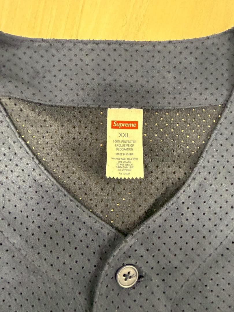 ウェア Supreme Ultrasuede Mesh Baseball Jersey