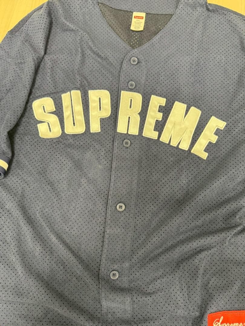 ウェア Supreme Ultrasuede Mesh Baseball Jersey