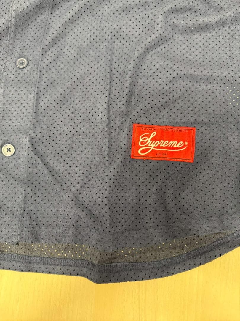ウェア Supreme Ultrasuede Mesh Baseball Jersey