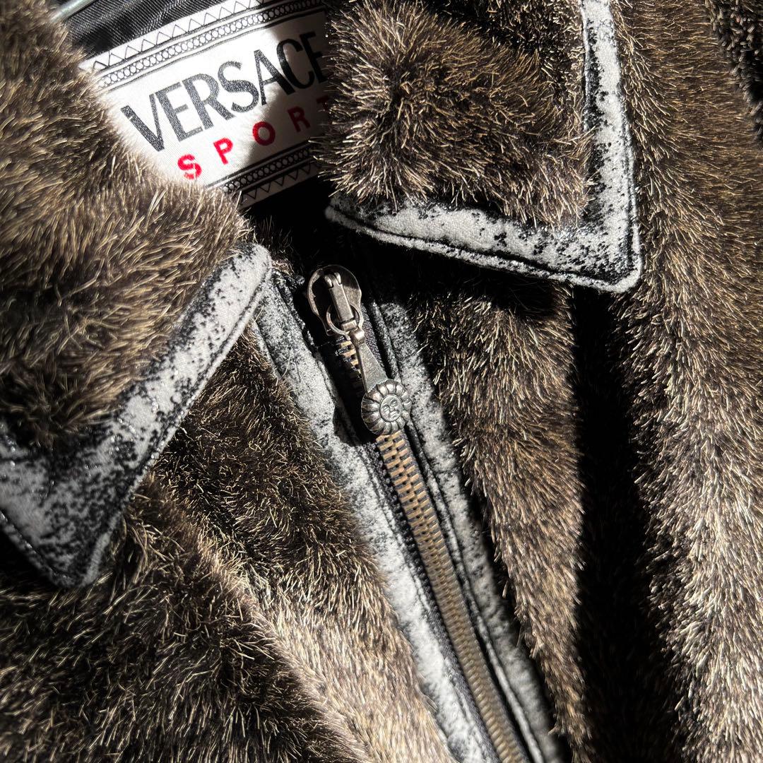 90s Gianni Versace ファー ジャケット ブルゾン ヴィンテージ - メルカリ