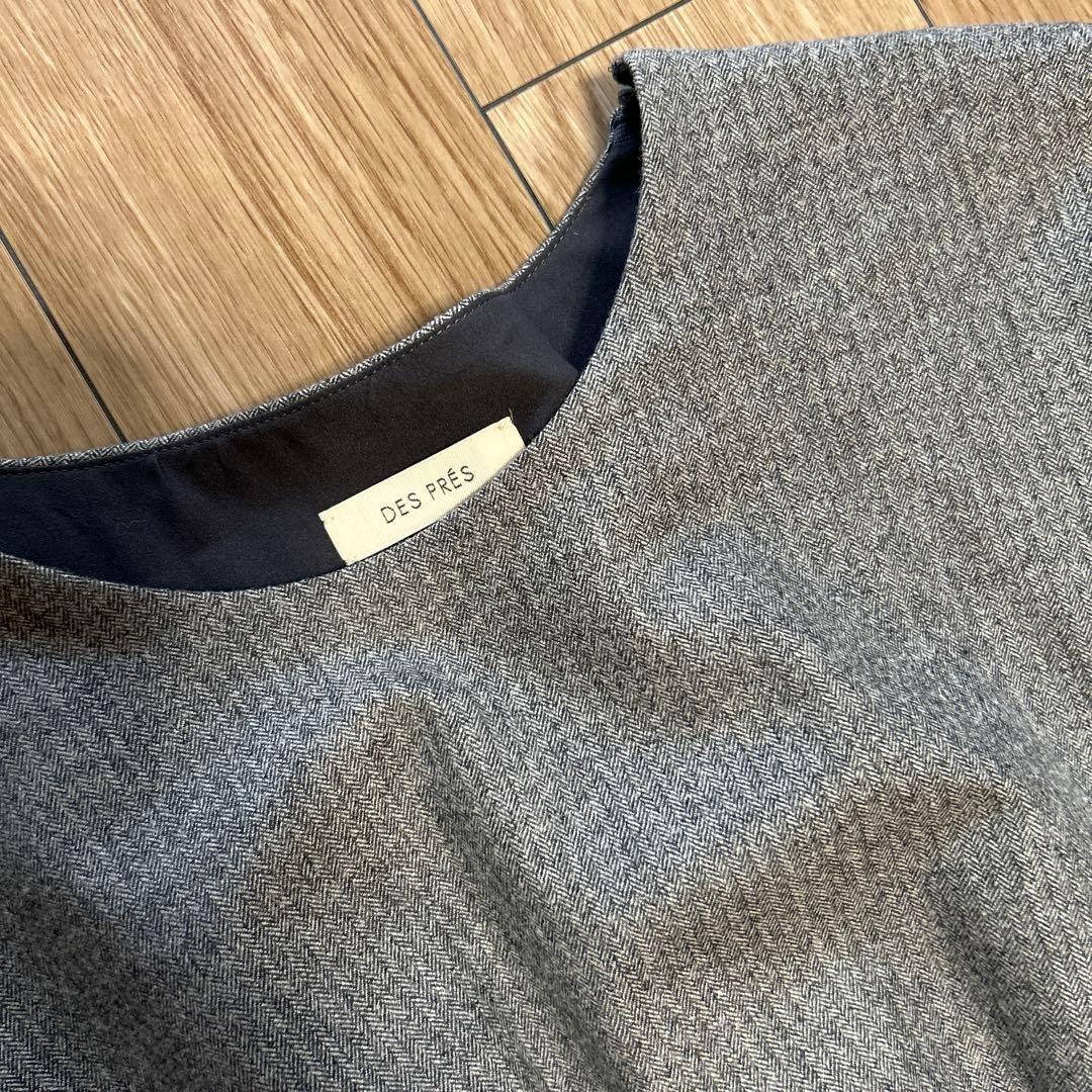 ウールサキソニーストレッチ ウエストギャザーワンピース トゥモローランド