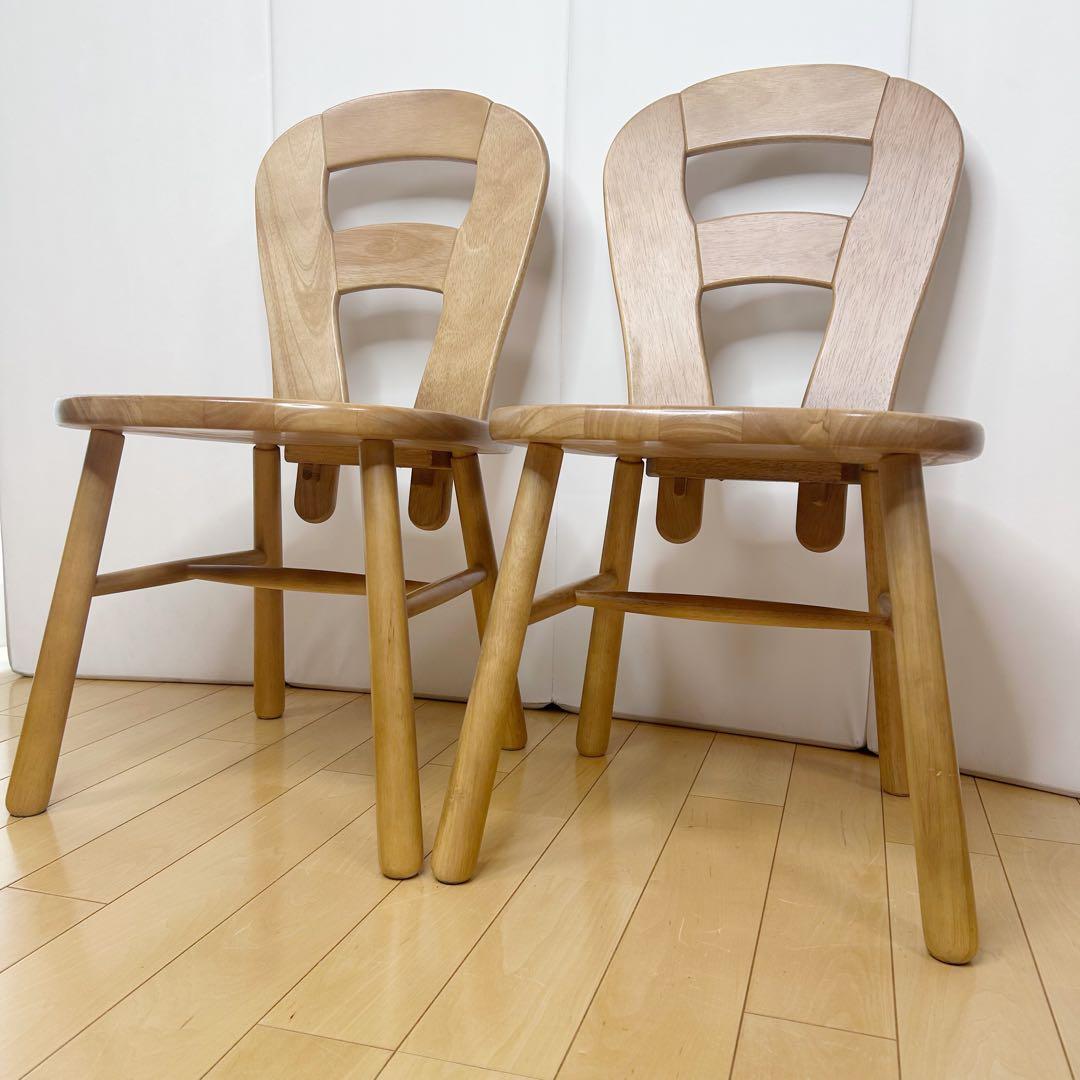 カリモク　karimoku 木製チェア　2脚セット　H字貫　国産　美品