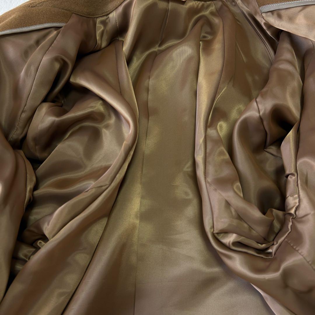 美品 キンロックアンダーソン カシミヤ100% ステンカラーコートMバルマカーン