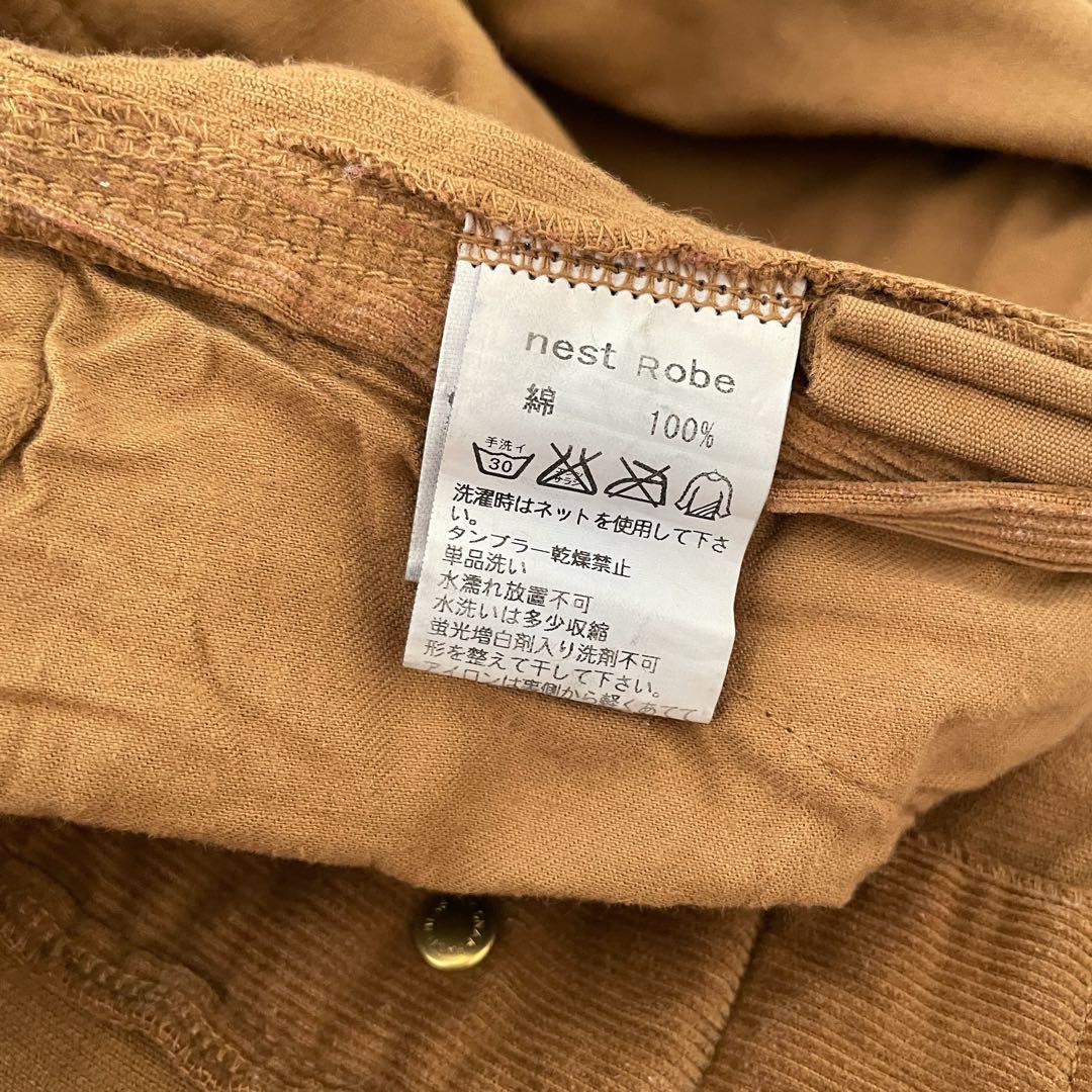 nest Robeネストローブ コーデュロイ オーバーオール ブラウン 美品
