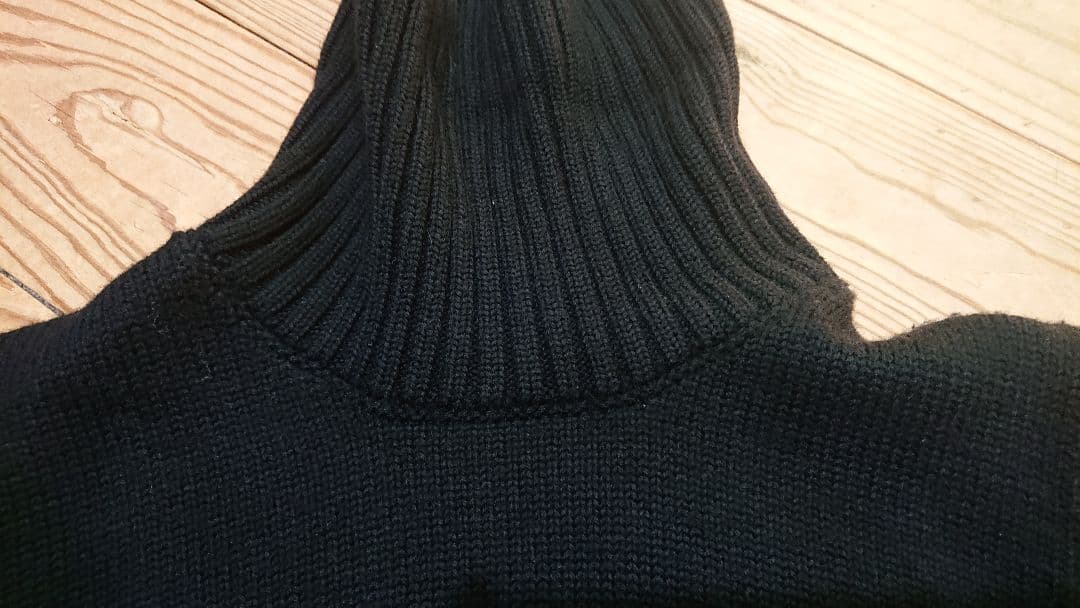 《ZANONE》 タートルニット ブラック Sサイズ(EU46)