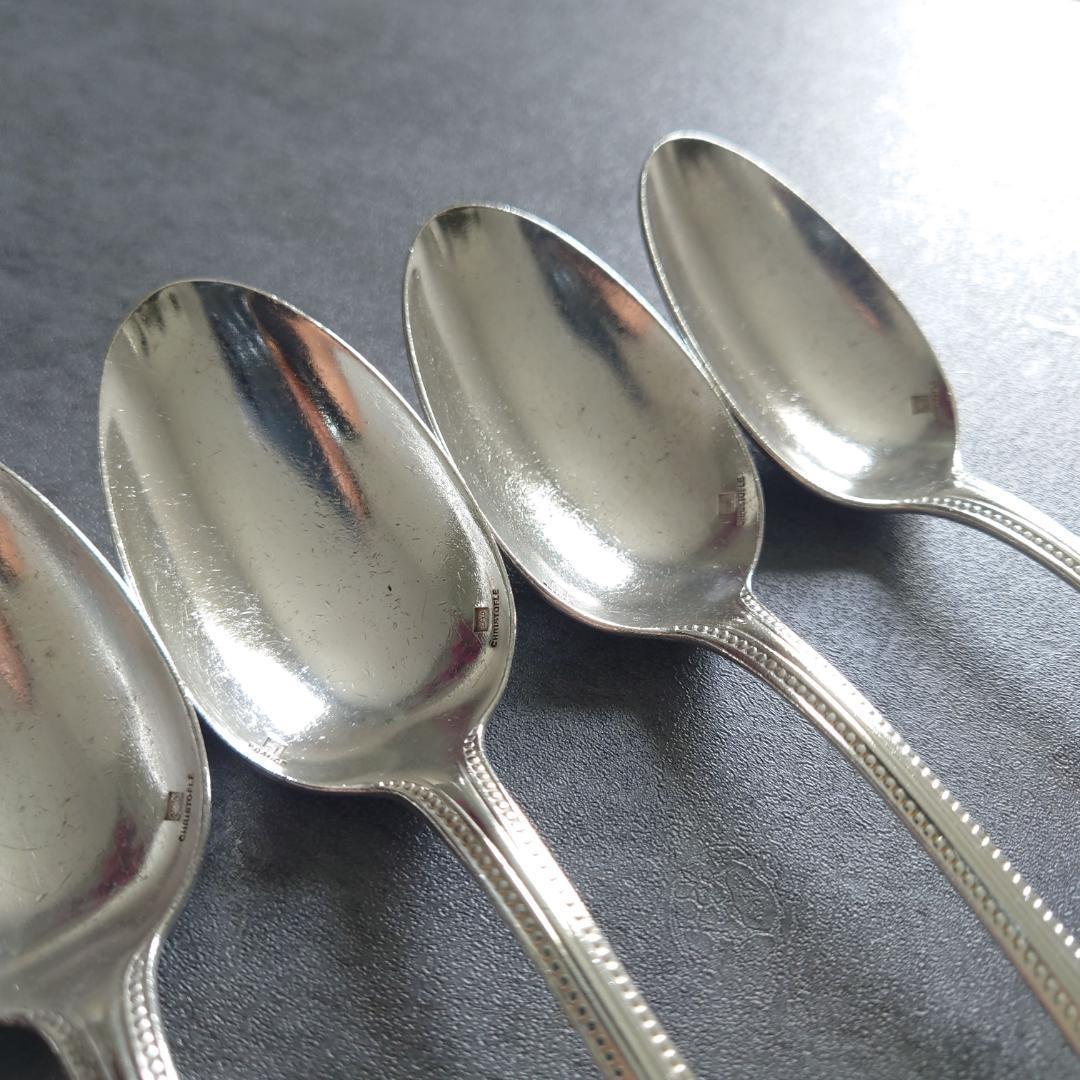 希少 クリストフル パール デザートスプーン 6点