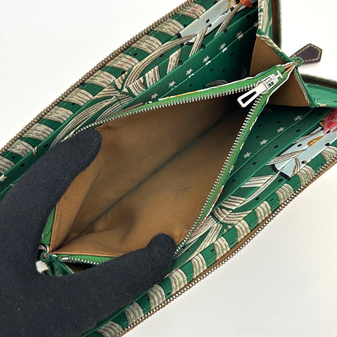 【売り切り価格！王者の虎】エルメス アザップロング シルクイン 長財布 ゴールド