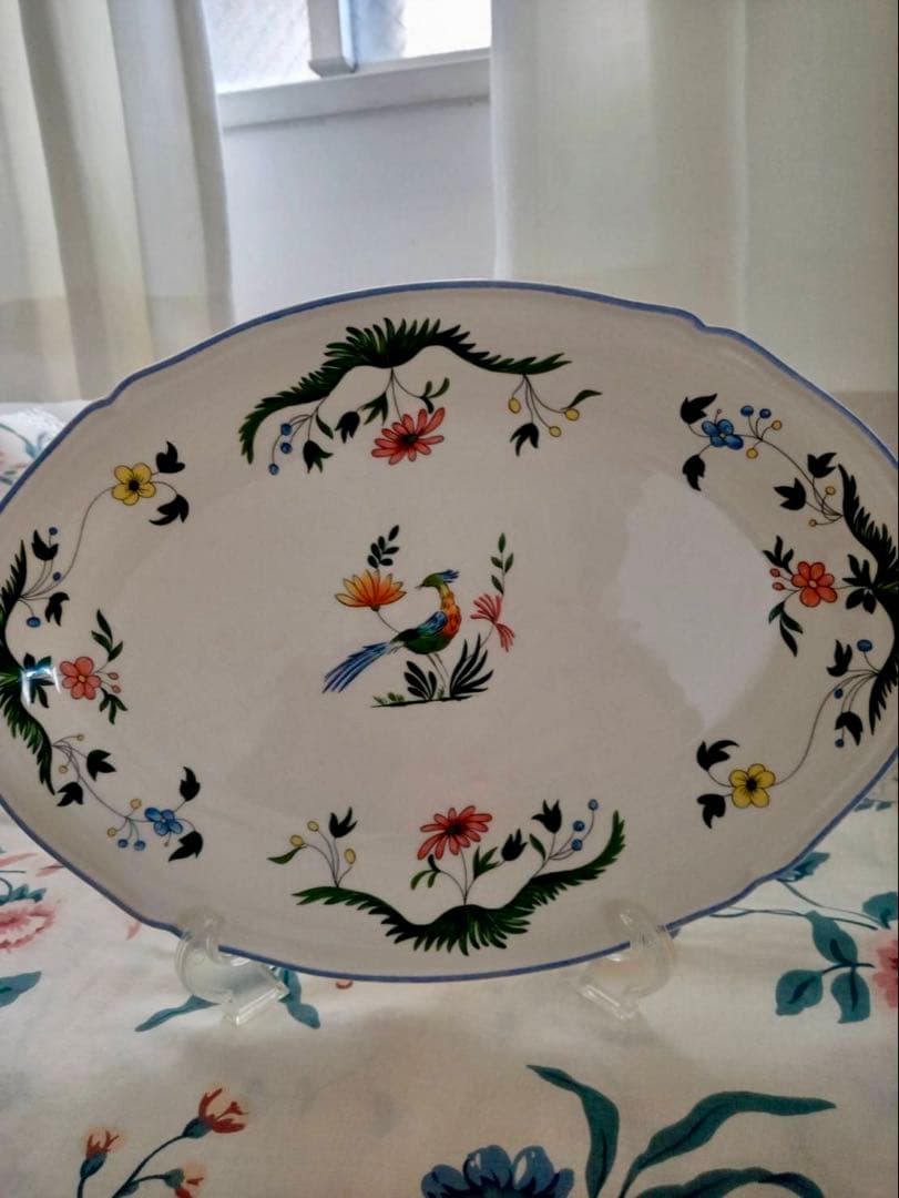 Gien ジアン オワゾパラディ オーバルプレート 大皿 楕円形 - メルカリ