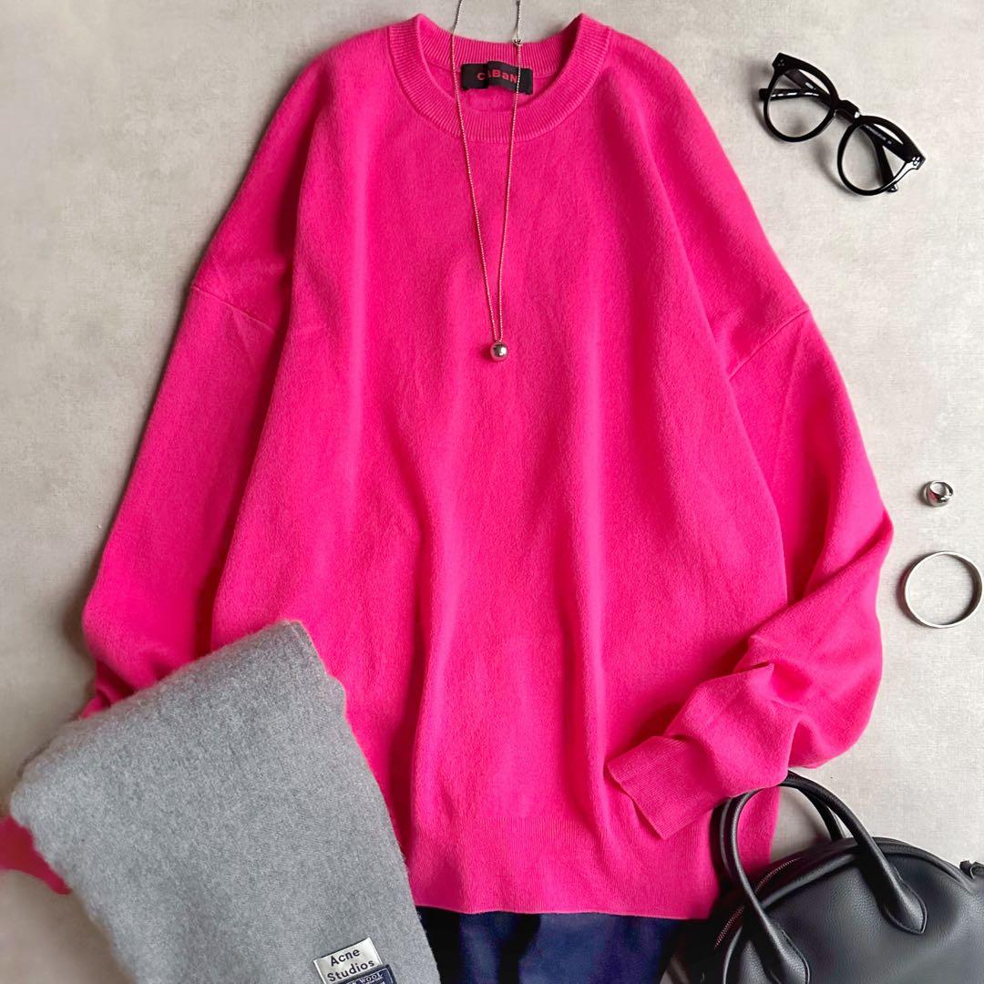 美品▲定価4.2万▲CABaN キャバン/コットンカシミヤクルーネックニット