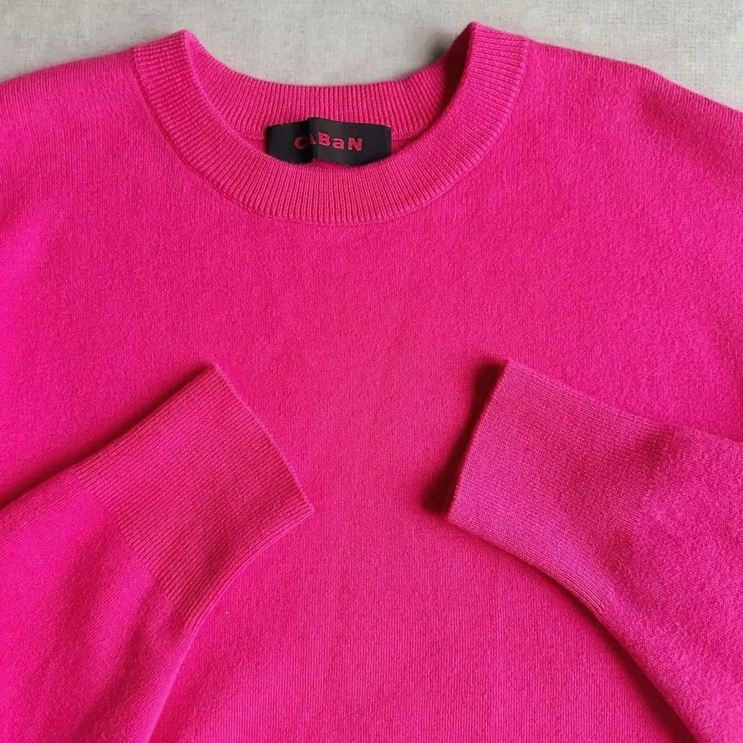 美品▲定価4.2万▲CABaN キャバン/コットンカシミヤクルーネックニット