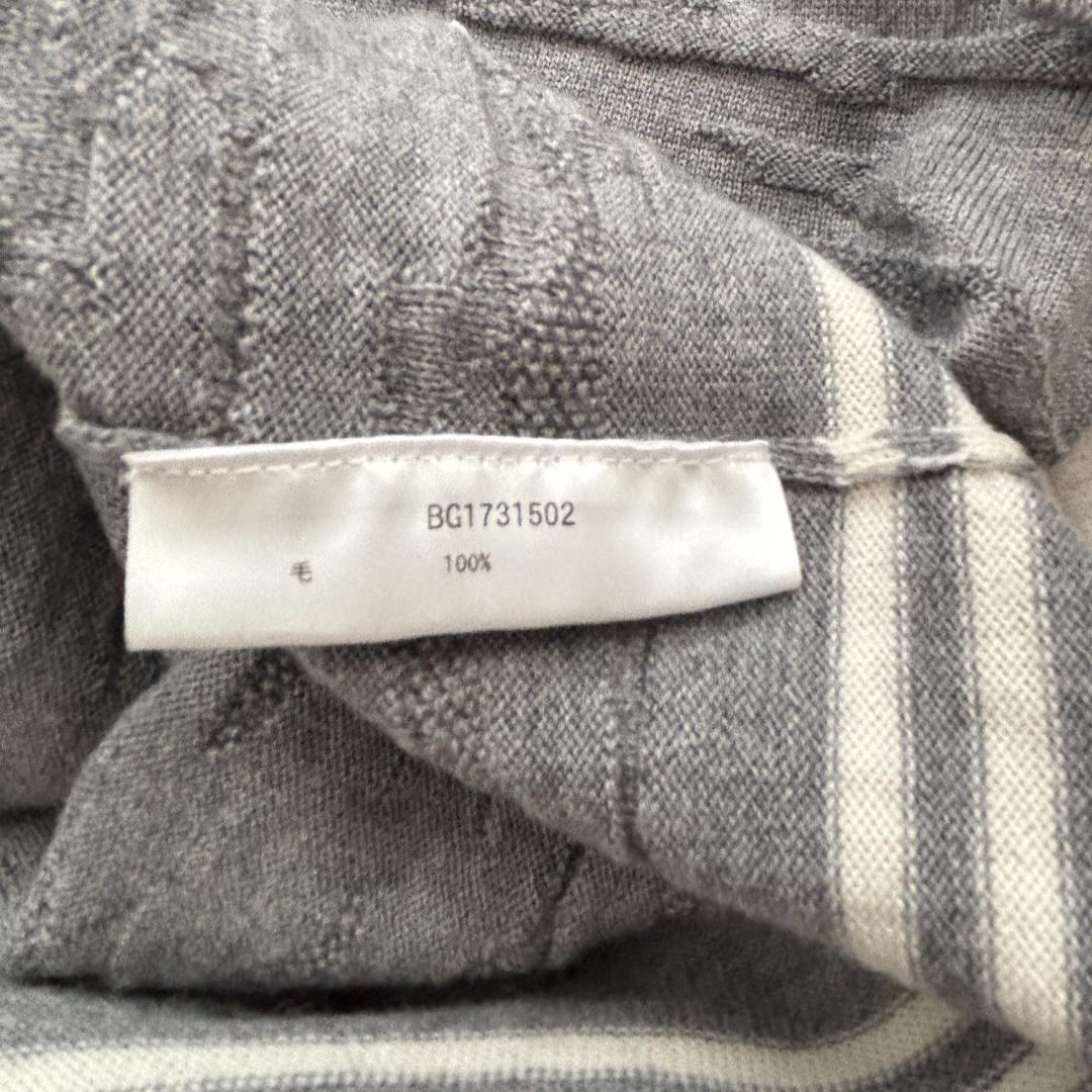 【美品】BRIEFING/ニット/シャドー迷彩柄/刺繍ロゴ/ティップライン//L